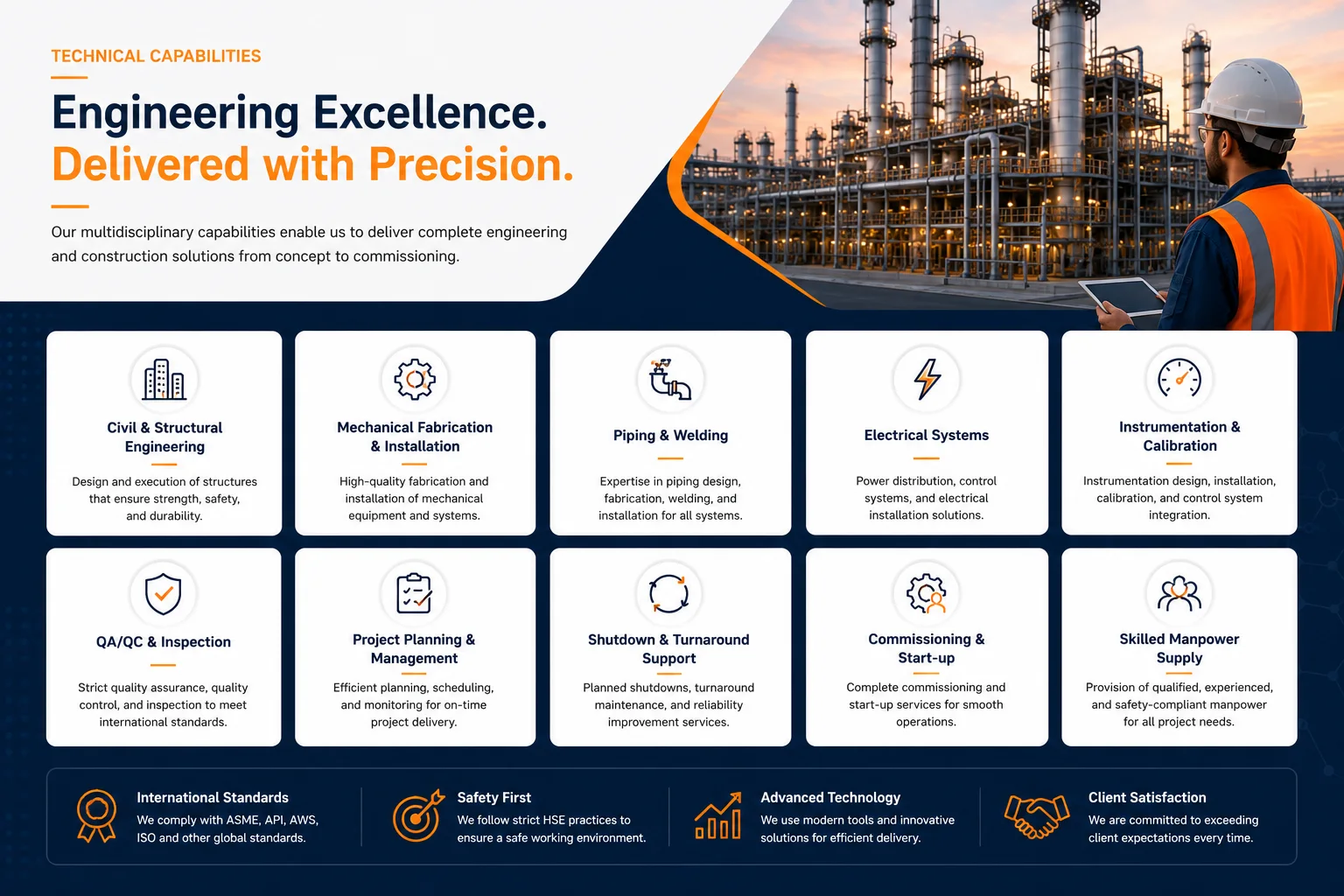 Technical Capabilities section image for JH Engineering